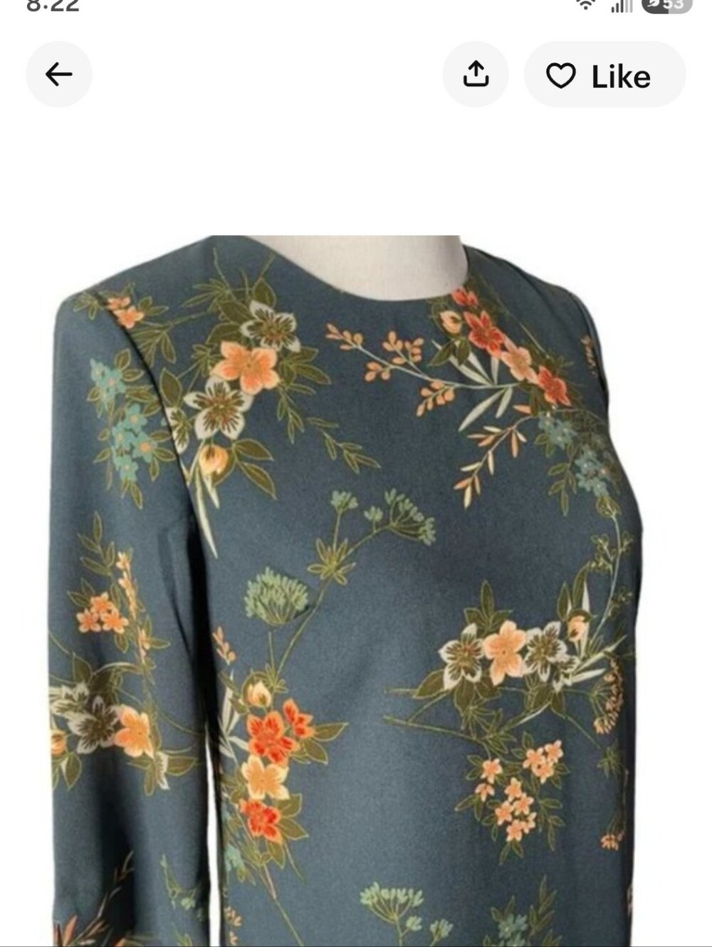 Banana Republic Women's Floral Sheath Dress Size 0 Wedding Guest Blue Office